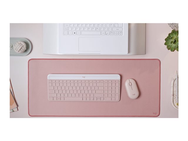 Logitech Slim Wireless Combo MK470 - Keyboard and mouse set - wireless - 2.4 GHz - QWERTZ - German - rose