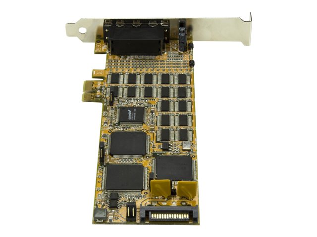StarTech.com 16 Port PCI Express Serial Card - High-Speed PCIe Serial Card - Expansion module - PCIe 1.1 low profile - RS-232 x 2 - yellow