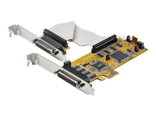 StarTech.com 8-Port PCI Express RS232 Serial Adapter Card, PCIe RS232 Serial Card, 16C1050 UART, Low Profile Serial DB9 Controller/Expansion Card, 15kV ESD Protection, Windows/Linux - Full Profile Bracket Incl - Serial adapter - PCIe low profile - RS