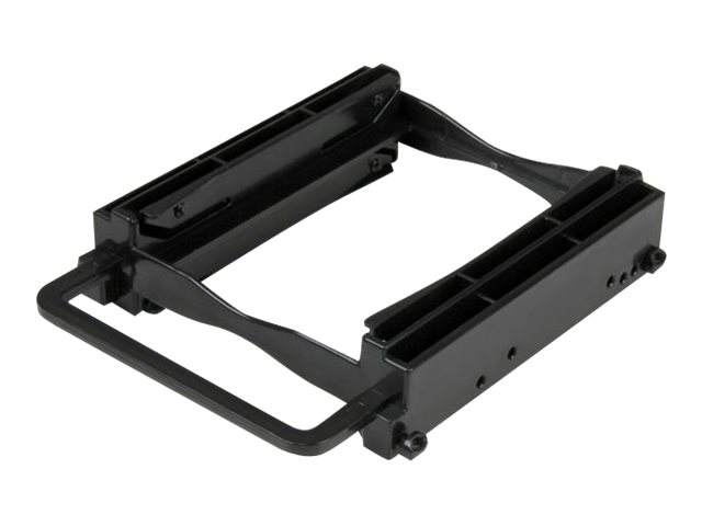 StarTech.com Dual 2.5\" SSD/HDD Mounting Bracket for 3.5\" Drive Bay - Tool-Less Installation - 2-Drive Adapter Bracket for Desktop Computer (BRACKET225PT) - Storage bay adapter - 3.5\" to 2 x 2.5\" - black - for P/N: M2E4SFF8643, PEX4SFF8643, U2M2E125