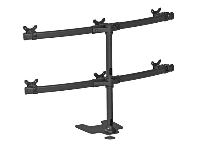 Neomounts FPMA-D700DD6 - Stand - for 6 LCD displays - black - screen size: 10\"-27\" - desktop stand, desk-mountable