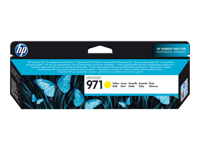 HP 971 - Yellow - original - ink cartridge - for Officejet Pro X451dn, X451dw, X476dn MFP, X476dw MFP, X551dw, X576dw MFP