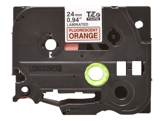 Brother TZe-B51 - Standard adhesive - black on fluorescent orange - Roll (2.4 cm x 5 m) 1 cassette(s) laminated tape - for Brother PT-D600, P-Touch PT-D800, E550, E800, P900, P950, P-Touch Cube Plus PT-P710