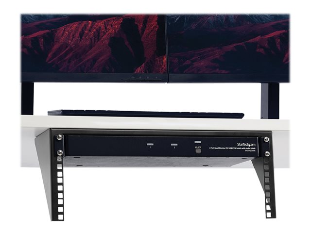 StarTech.com 4U Wall Mount Patch Panel Bracket - 19 inch Steel Vertical Mounting Bracket for Network and Data Equipment (RK419WALLV) - Mounting bracket - wall mountable - black - 4U - 19\"