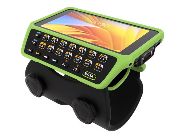 WT6400 WEARABLE TERMINAL. TOUCH DISPLAY AND KEYBOARD. STANDARD BATTERY 3500MAH. 6GB RAM/64GB FLASH. 13MP SIDE CAMERA. RUGGED CONNECTORS. REST OF WORLD. OPERATING TEMP -20C/-4F TO 50C/122F. MOUNTS MU