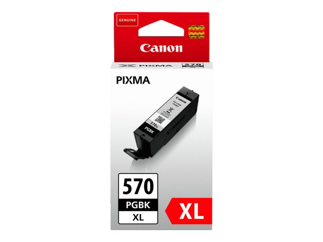 Canon PGI-570PGBK XL - 22 ml - High Yield - black - original - ink tank - for PIXMA MG5751, MG5752, MG5753, MG6851, MG6852, MG6853, MG7750, MG7751, MG7752, MG7753
