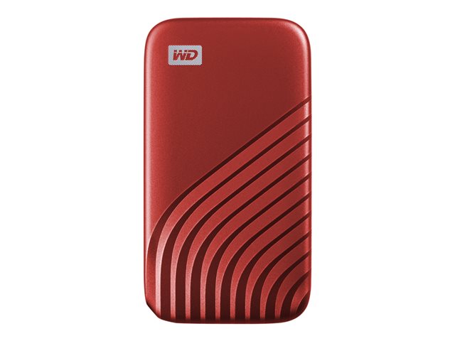 WD My Passport SSD WDBAGF0020BRD - SSD - encrypted - 2 TB - external (portable) - USB 3.2 Gen 2 (USB-C connector) - 256-bit AES - red