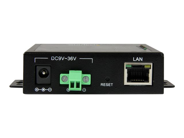StarTech.com 2 Port Serial-to-IP Ethernet Device Server - RS232 - Metal and Mountable - Serial Device Server - RS232 Serial-Over-IP (NETRS2322P) - Device server - 2 ports - 100Mb LAN, RS-232 - AC 120/230 V / DC 9 - 36 V - in wall