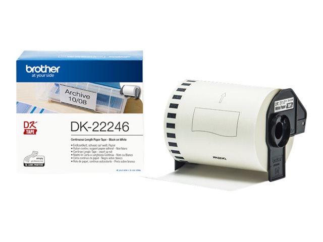Brother DK-22246 - Paper - black on white - Roll (10.3 cm x 30.48 m) 1 roll(s) continuous labels - for Brother QL-1050, QL-1060N, QL-1100
