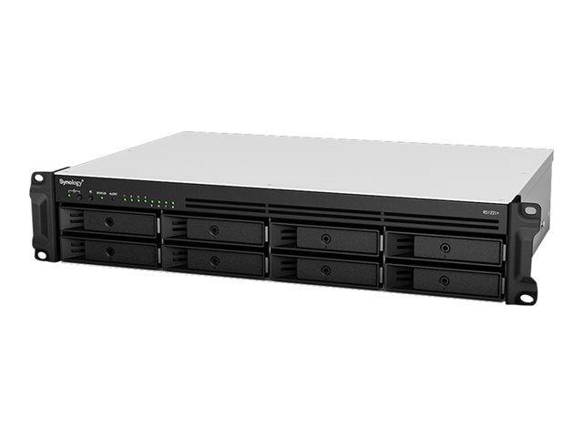 Synology RackStation RS1221RP+ - NAS server - 8 bays - rack-mountable - SATA 6Gb/s - RAID RAID 0, 1, 5, 6, 10, JBOD, 5 hot spare, 6 hot spare, 10 hot spare, 1 hot spare - RAM 4 GB - Gigabit Ethernet - iSCSI support - 2U