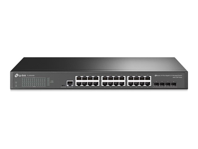 TP-Link JetStream TL-SG3428 - Switch - Managed - 24 x 10/100/1000 + 4 x Gigabit SFP - rack-mountable