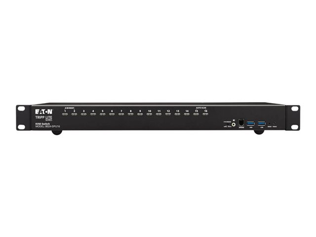 Eaton Tripp Lite series DisplayPort/USB KVM Switch 16-Port with Audio/Video and USB Peripheral Sharing, 4K 60 Hz, 1U Rack-Mount - KVM / audio / USB switch - 16 x KVM / audio / USB - 1 local user - rack-mountable