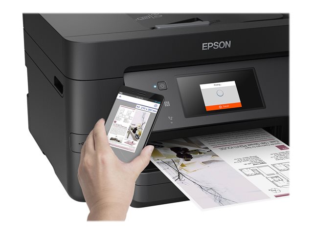 Epson WorkForce Pro WF-4725DWF - Multifunction printer - colour - ink-jet - A4 (210 x 297 mm) (original) - A4/Legal (media) - up to 20 ppm (printing) - 250 sheets - 33.6 Kbps - USB 2.0, Gigabit LAN, Wi-Fi(n), USB host, NFC