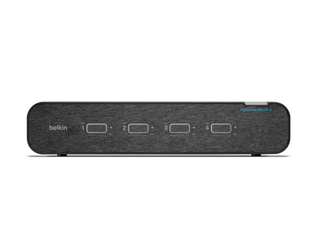 Belkin Universal Secure Dual-Head - 2nd Generation - KVM / audio switch - 4 x KVM / audio - 1 local user - desktop - TAA Compliant