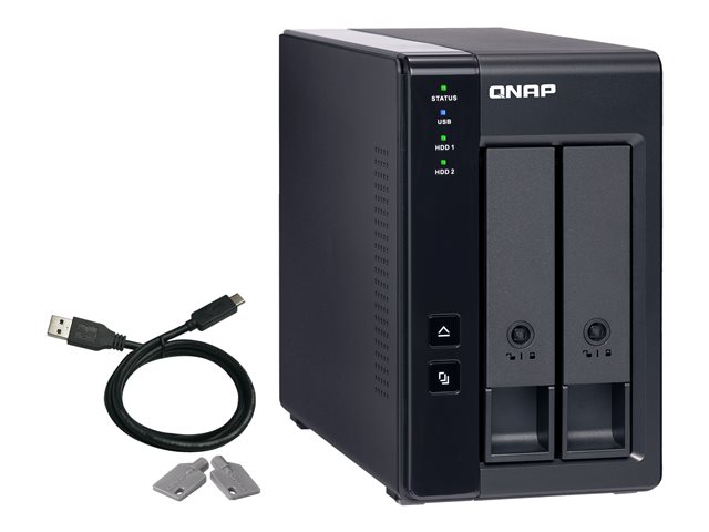 QNAP TR-002 - Hard drive array - 2 bays (SATA-600) - USB 3.1 Gen 2 (external)