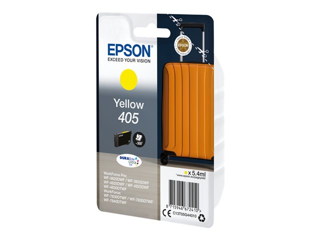Epson 405 - 5.4 ml - yellow - original - ink cartridge - for WorkForce WF-7310, 7830, 7835, 7840, WorkForce Pro WF-3820, 3825, 4820, 4825, 4830, 7840