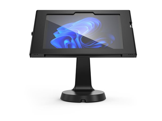 Compulocks Surface GO 1-4 Gen Apex Enclosure Mast Counter Stand - Mounting kit (enclosure, stand) - for tablet - lockable - metal frame - black - screen size: 10\"-10.5\" - counter top, wall-mountable - for Microsoft Surface Go, Go 2, Go 2 for Business, Go 3, Go 3 for Business, Go 4 for Business