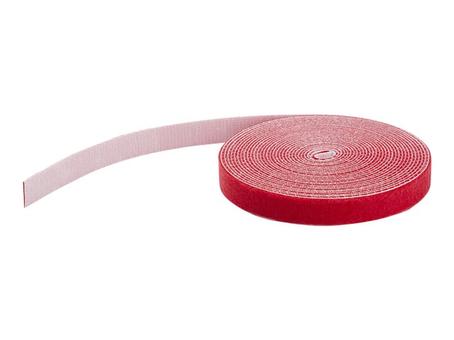 StarTech.com 50ft Hook and Loop Roll, Cut-to-Size Reusable Cable Ties, Bulk Industrial Wire Fastener Tape / Adjustable Fabric Wraps Red / Resuable Self Gripping Cable Management Straps - Adjustable Loop Ties (HKLP50RD) - Hook & loop fastener - 15.24 m - red - for P/N: HKLP50, HKLP50BL, HKLP50GN, HKLP50YW