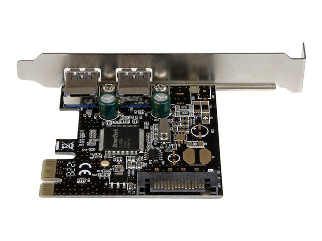 StarTech.com 2 Port PCI Express USB 3.0 Controller Card w/ SATA Power - USB adapter - PCIe - USB 3.0 x 2 - PEXUSB3S23 - USB adapter - PCIe - USB 3.0 x 2 - for P/N: S3510SMU33, USB3S2ESATA3