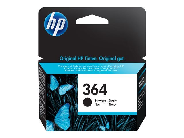 HP 364 - Black - original - ink cartridge - for Deskjet 35XX, Photosmart 55XX, 55XX B111, 65XX, 7510 C311, 7520, Wireless B110