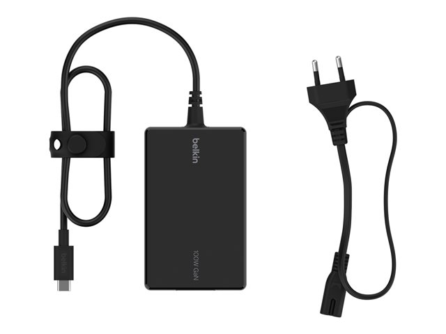 Belkin Connect USB-C Core - Power adapter - GaN technology - 100 Watt - PD (24 pin USB-C) - black