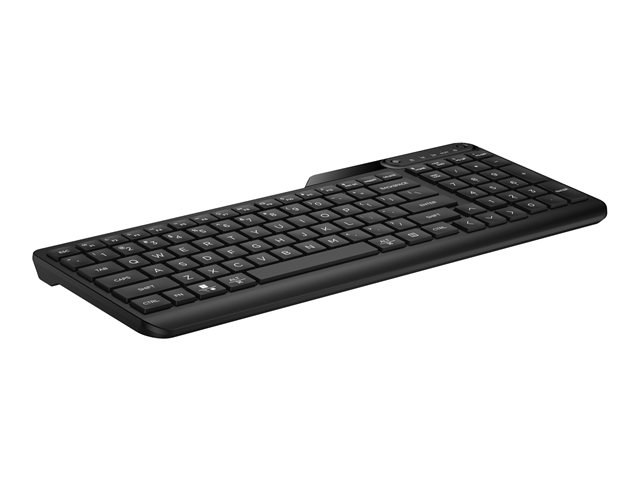 HP 475 - Keyboard - dual-mode, multi-device, compact, 2-zone layout, low profile key travel, 12 programmable buttons - wireless - 2.4 GHz, Bluetooth 5.3 - QWERTY - English - jet black