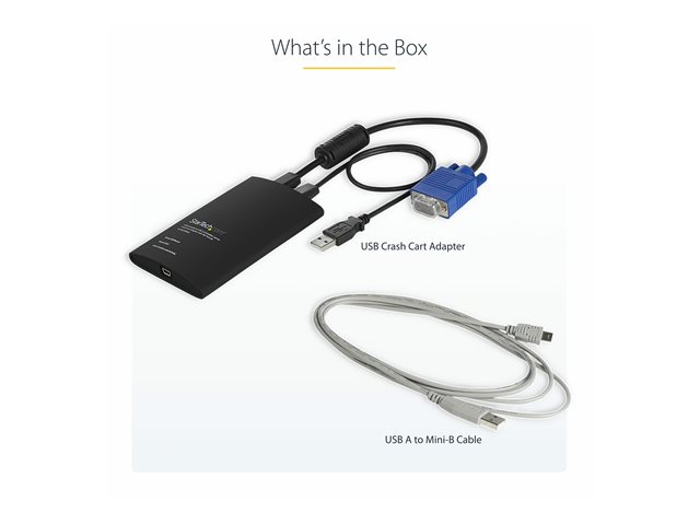 StarTech.com USB Crash Cart Adapter - File Transfer & Video - Portable Server Room Laptop to KVM Console Crash Cart (NOTECONS02) - KVM switch - 1 x KVM port(s) - 1 local user - desktop