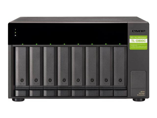 QNAP TL-D800C - Hard drive array - 8 bays (SATA-600) - USB 3.2 Gen 2 (external)