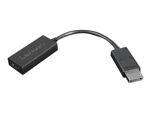 Lenovo - Adapter - DisplayPort male to HDMI female - 22.5 cm - black - 4K support