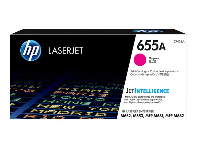 HP 655A - Magenta - original - LaserJet - toner cartridge (CF453A) - for Color LaserJet Enterprise M652, M653, LaserJet Enterprise Flow MFP M681, MFP M682