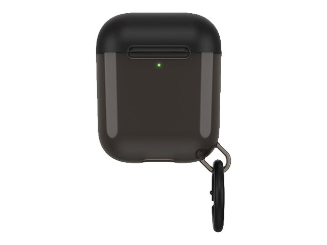 OtterBox Ispra Series - Case for wireless earphones - polycarbonate, zinc alloy, thermoplastic elastomer (TPE) - black hole - for Apple AirPods (1st generation, 2nd generation)