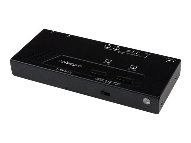 StarTech.com 2x2 HDMI Matrix Switch with Remote - 1080p Automatic & Priority Switcher - Video Wall Auto Selector Splitter Box - Audio Out (VS222HDQ) - Video/audio switch - desktop - for P/N: SVA12M2NEUA, SVA12M5NA