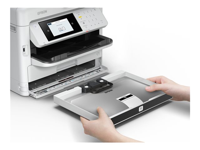 Epson WorkForce Pro WF-M5899DWF - Multifunction printer - B/W - ink-jet - 216 x 297 mm (original) - A4/Legal (media) - up to 25 ppm (printing) - 330 sheets - 33.6 Kbps - USB 2.0, Gigabit LAN, Wi-Fi(ac)