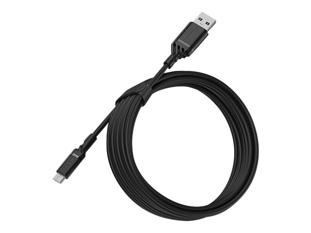 OtterBox Standard - USB cable - Micro-USB Type B (M) to USB (M) - USB 2.0 - 3 A - 3 m - black