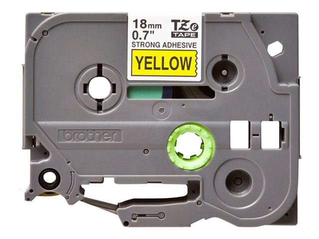 Brother TZe-S641 - Strong adhesive - black on yellow - Roll (1.8 cm x 8 m) 1 cassette(s) laminated tape - for P-Touch PT-3600, D400, D450, D600, D800, E310, E550, P900, P950, P-Touch Cube Plus PT-P710