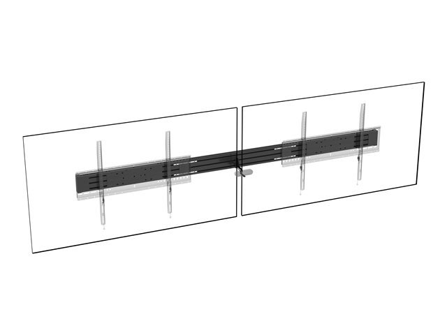 VISION VFM-F50 Dual Display Rail - LIFETIME WARRANTY - Allows 2 or 3 displays to be fixed to one F50 or F51 floor stand - ideal for MTR Microsoft Teams Rooms or Zoom rooms - fixes Vision's VFM-W4X4 or W6X4 or W8X6 or W10X6 wall mounts to Vision F50 o