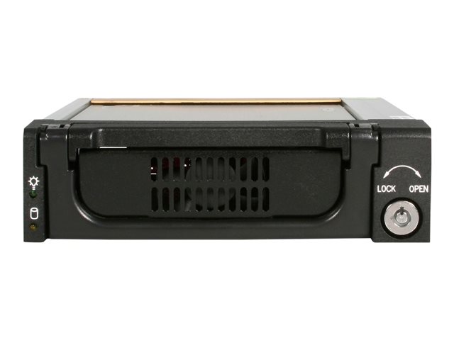 StarTech.com 5.25 in Rugged SATA Hard Drive Mobile Rack Drawer - Aluminum Removable Hard Drive Bay (DRW150SATBK) - Storage mobile rack - 3.5\" - black