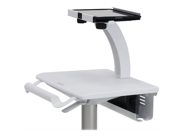 Ergotron StyleView Tablet Cart, SV10 - Cart - for tablet / keyboard - medical - metal - white, aluminium - screen size: up to 12\" - TAA Compliant