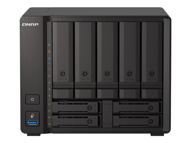 QNAP TS-H973AX-32G - NAS server - 9 bays - SATA 6Gb/s - RAID RAID 0, 1, 5, 6, 10, 50, JBOD, 60, RAID TP - RAM 32 GB - 2.5 Gigabit Ethernet / 10 Gigabit Ethernet - iSCSI support