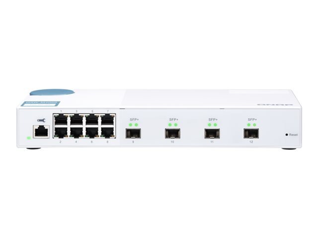 QNAP QSW-M408S - Switch - Managed - 8 x 10/100/1000 + 4 x 10 Gigabit SFP+ - desktop