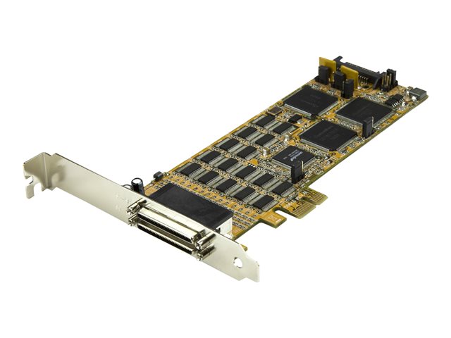 StarTech.com 16 Port PCI Express Serial Card - High-Speed PCIe Serial Card - Expansion module - PCIe 1.1 low profile - RS-232 x 2 - yellow