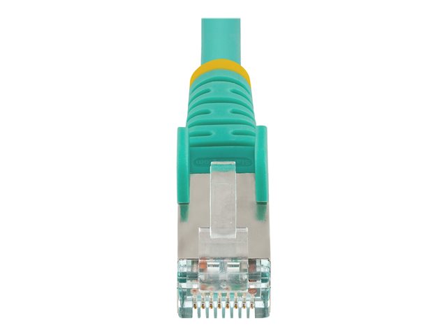 StarTech.com 3m CAT6a Ethernet Cable - Aqua - Low Smoke Zero Halogen (LSZH) - 10GbE 500MHz 100W PoE++ Snagless RJ-45 w/Strain Reliefs S/FTP Network Patch Cord - Patch cable - RJ-45 (M) to RJ-45 (M) - 3 m - S/FTP - CAT 6a - IEEE 802.3bt - snagless, stranded, molded, halogen-free - aqua