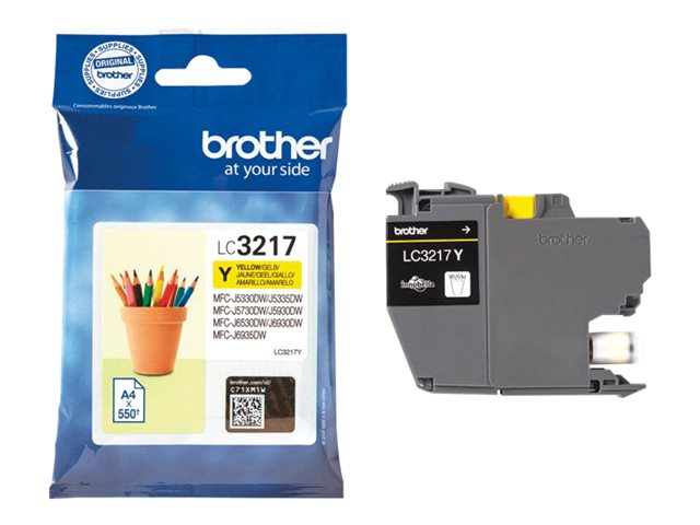 Brother LC3217Y - Yellow - original - ink cartridge - for INKvestment Business Smart Plus MFC-J5930, INKvestment Business Smart Pro MFC-J6935