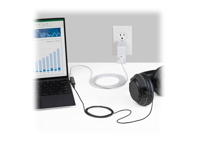 StarTech.com USB C Audio & Charge Adapter, USB-C Audio Adapter w/ 3.5mm TRRS Headphone/Headset Jack and 60W USB Type-C Power Delivery Pass-through Charger, For USB-C Phone/Tablet/Laptop - USB-C to Audio & Charging (CDP235APDM) - Docking station - USB-C