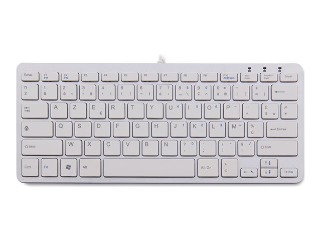 Compact Toetsenbord AZERTY(FR) Wit Bedraad