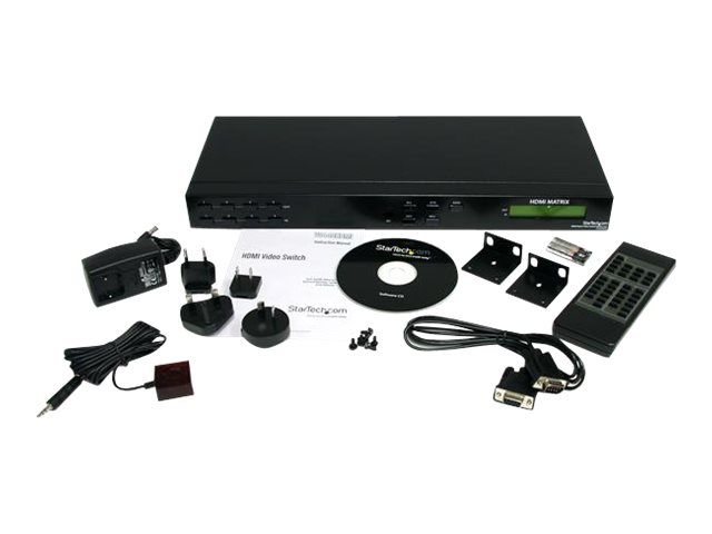 StarTech.com 4x4 HDMI Matrix Video Switch Splitter with Audio and RS232 - 4x1 HDMI Video Switch - 4 Port HDMI Switcher (VS440HDMI) - Video/audio switch - desktop - for P/N: ST121HDBT20L, ST121HDBT20S, ST121HDBTL, ST121HDBTPW, SVA12M2NEUA, SVA12M5NA