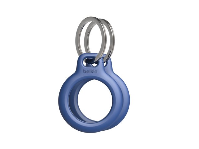 Belkin Secure holder with Keyring for Airtag - 2 Pack Blue