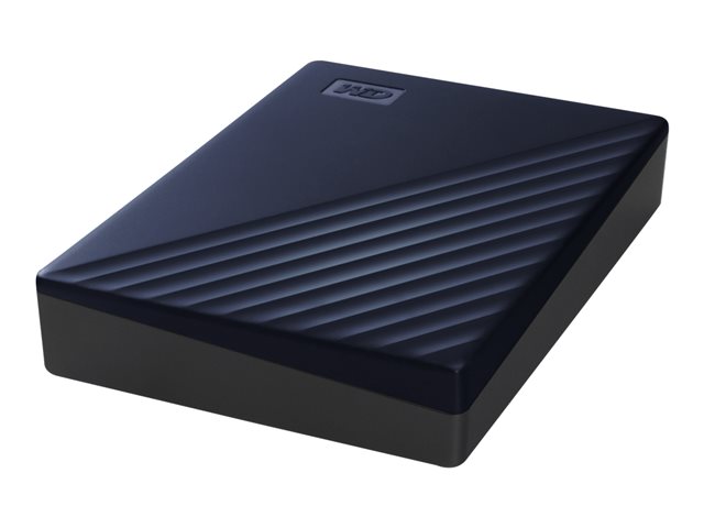 WD My Passport for Mac WDBA2F0050BBL - Hard drive - encrypted - 5 TB - external (portable) - USB 3.2 Gen 1 - 256-bit AES - midnight blue