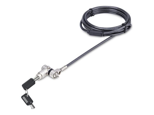 StarTech.com Universal Laptop Lock 6.6ft (2m), Security Cable For Notebook Compatible With Noble Wedge/Nano/K-Slot, Keyless Combination Locking Cable - Anti-Theft Cut-Resistant Steel Cable (UNIVC4D-LAPTOP-LOCK) - Security cable lock - silver, black - 2 m