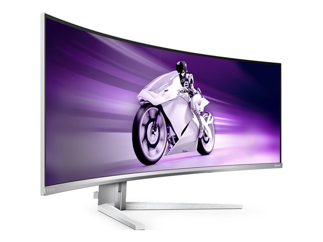 Philips Evnia 8000 49M2C8900L - OLED monitor - gaming - curved - 49\" (48.9\" viewable) - 5120 x 1440 Dual Quad HD @ 144 Hz - 1000 cd/m² - 1000000:1 - DisplayHDR 400 True Black - 0.03 ms - 2xHDMI, DisplayPort, USB-C - speakers with subwoofer - white